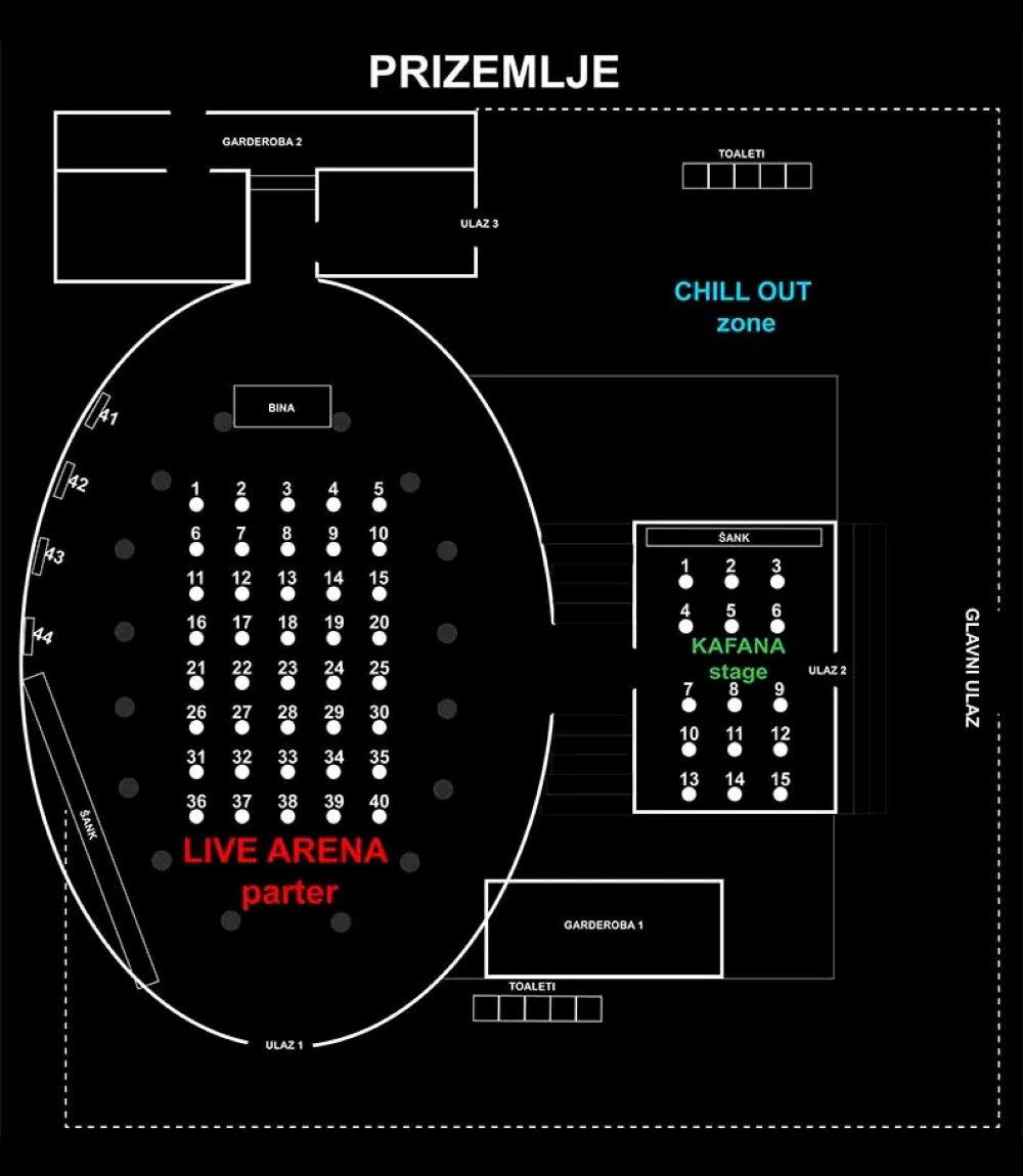 Seating map - Semaphore Party New Year’s Eve Celebration 2026