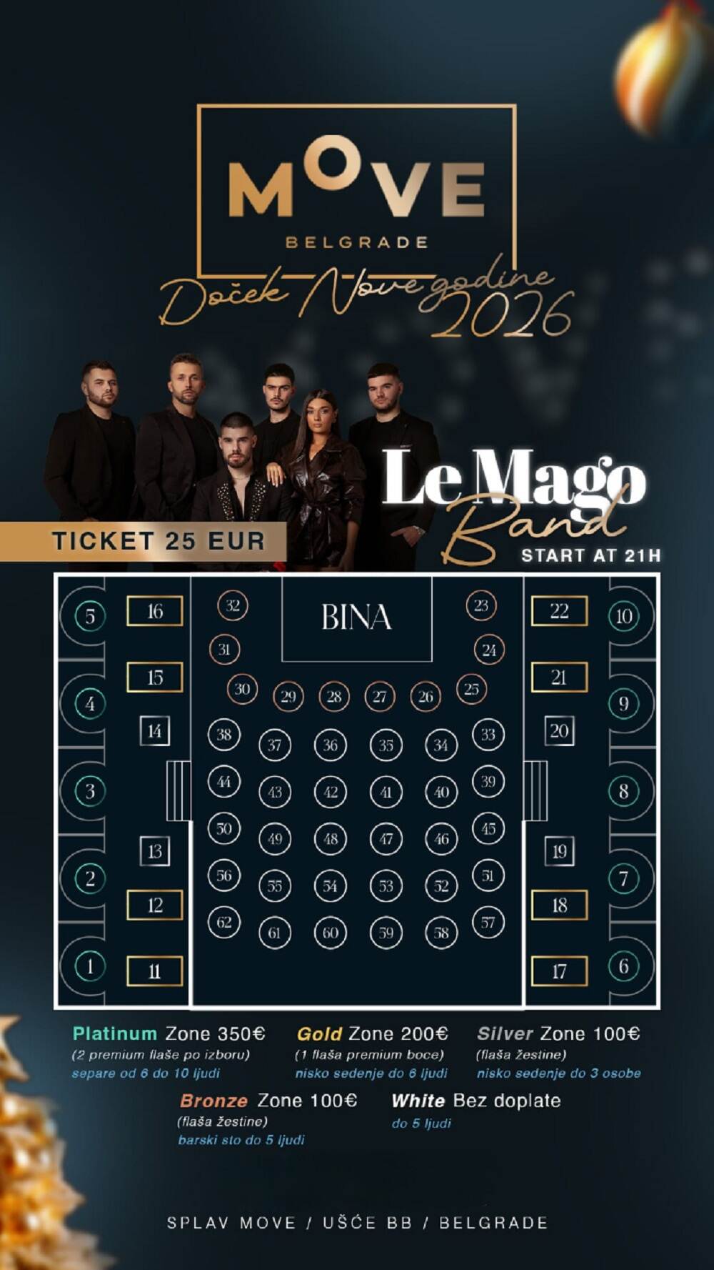 Seating map - Splav Move New Year 2026