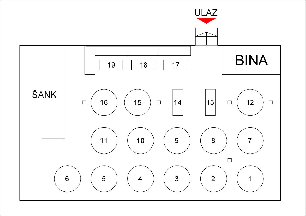 Seating map - Klub Time Out New Year’s Eve 2026